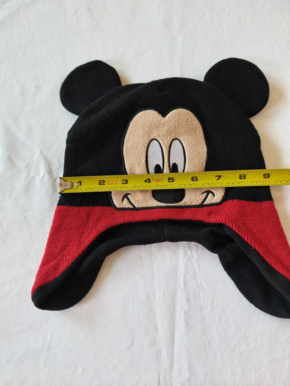 Disney Mickey Mouse Black & Red Earflap Kids Hat